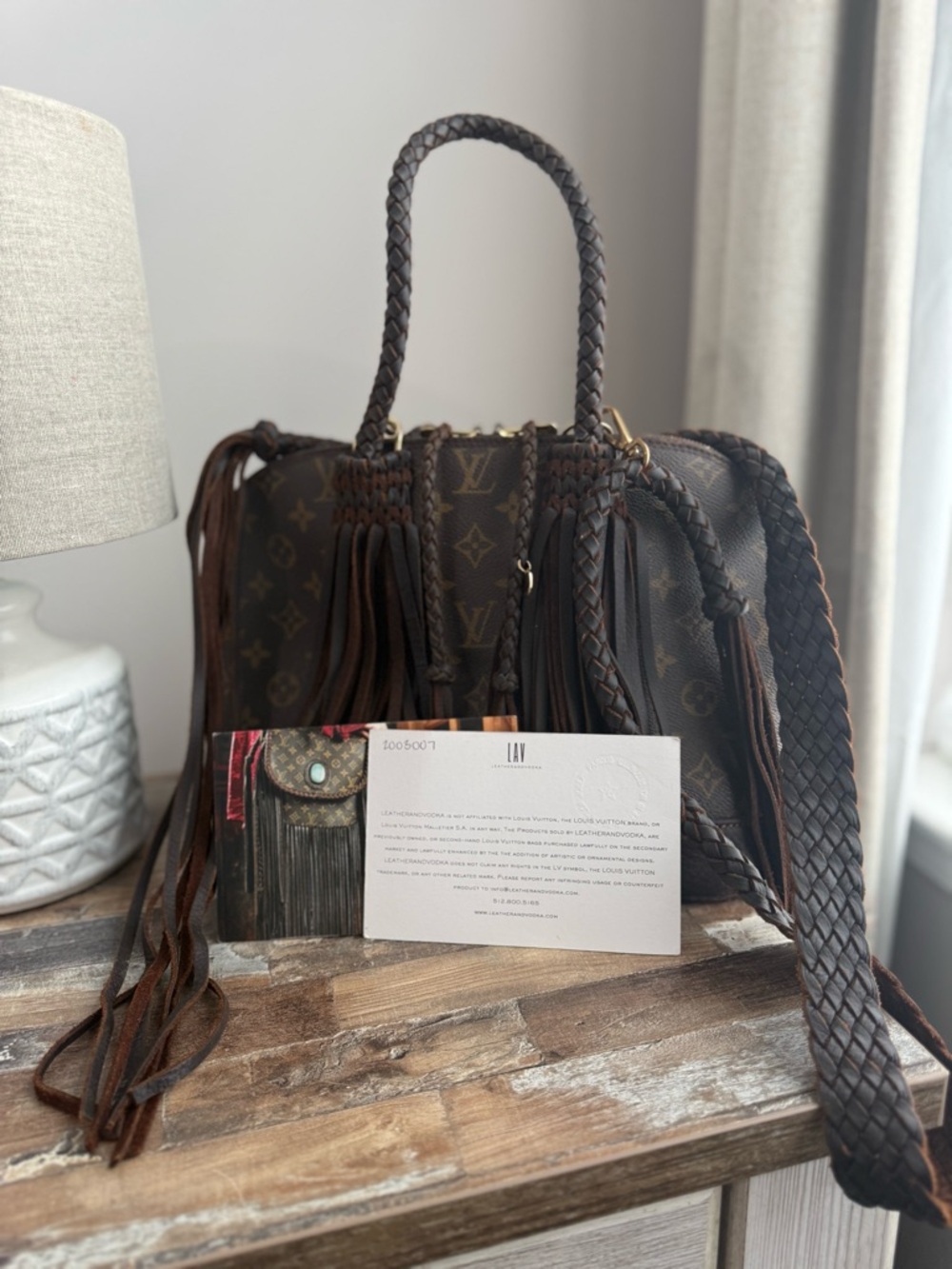 Louis Vuitton Brown Monogram Braided Fringe Shoulder Bag